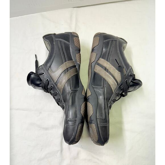 SKECHERS  LEATHER CASUAL SNEAKERS Mens size 12 color black SN 62861 - Picture 6 of 13